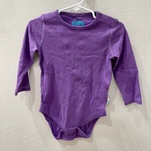 Frugi Purple Long Sleeve Onesie